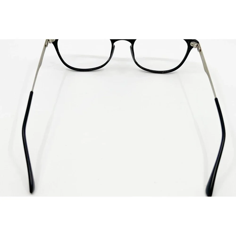 Ottoto Eyeglasses Unisex Black Silver Round Frame 48-19-145
